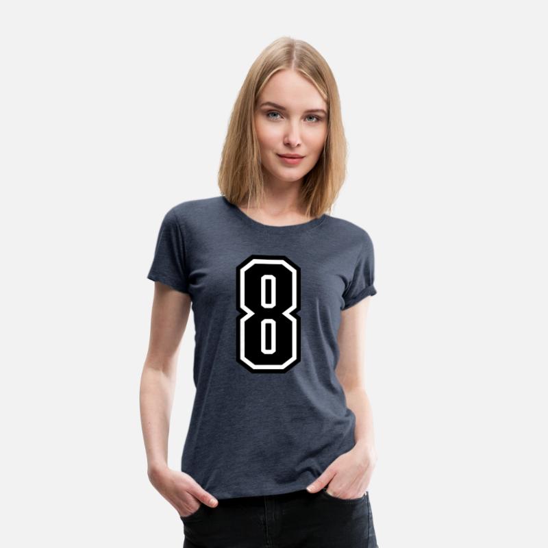 8 - number 8 - jersey number for sportsteam