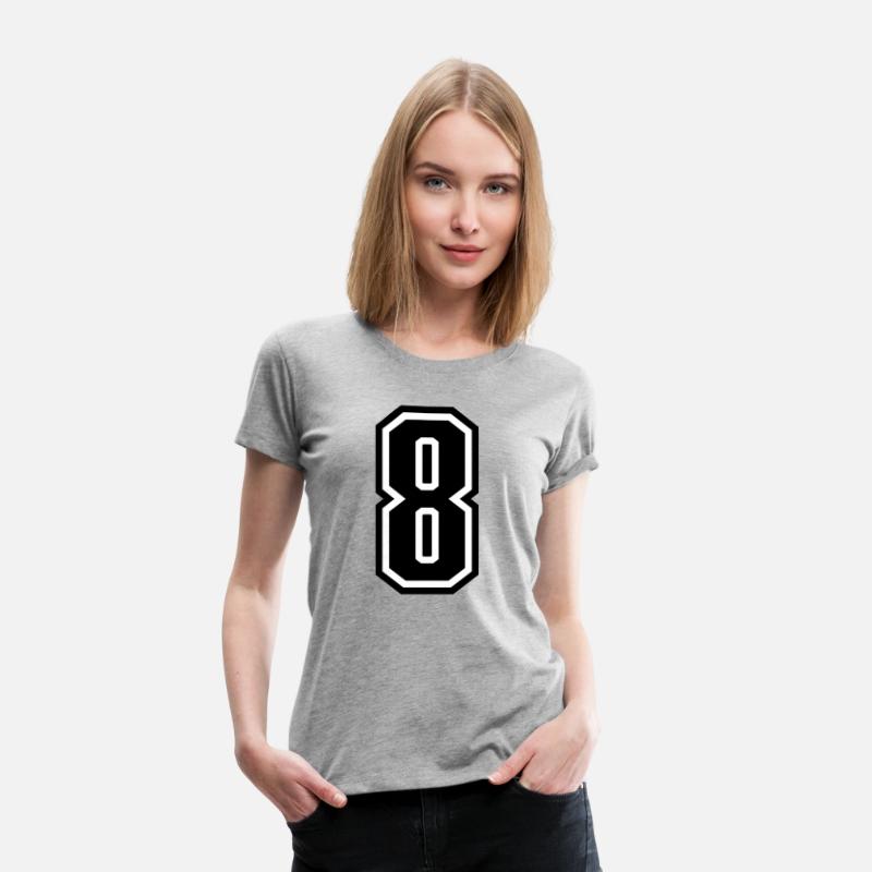 8 - number 8 - jersey number for sportsteam