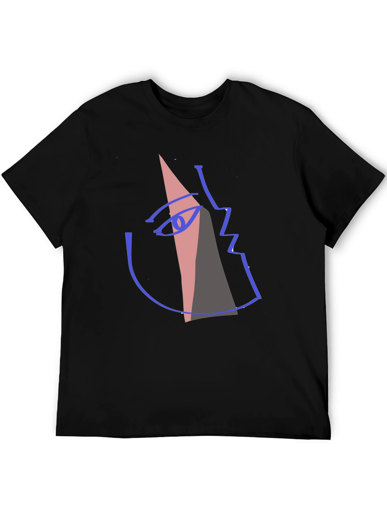 Abstract Face Graphic T-Shirt - Modern Art Tee
