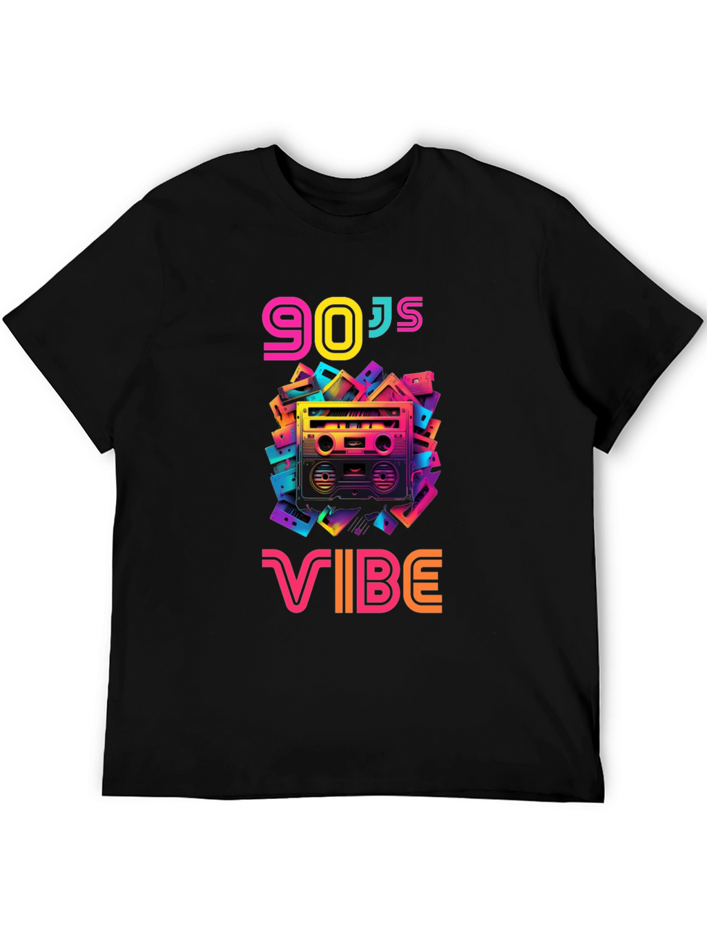 90s Vibe Black Graphic Tee