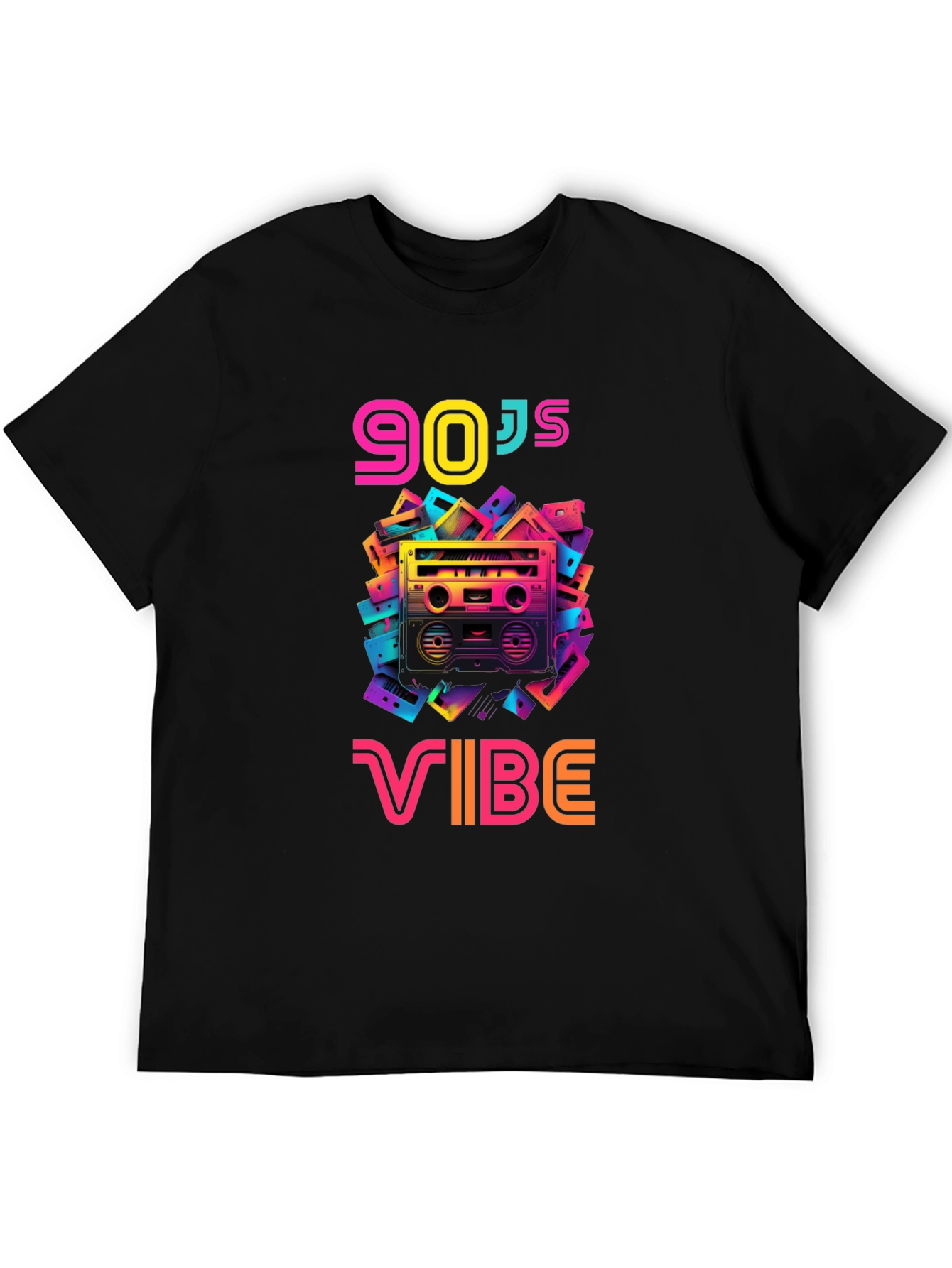 90s Vibe Black Graphic Tee