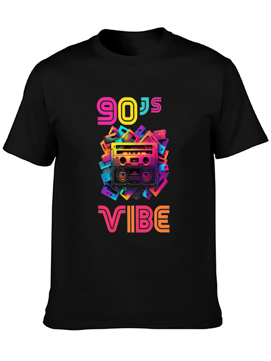 90s Vibe Black Graphic Tee