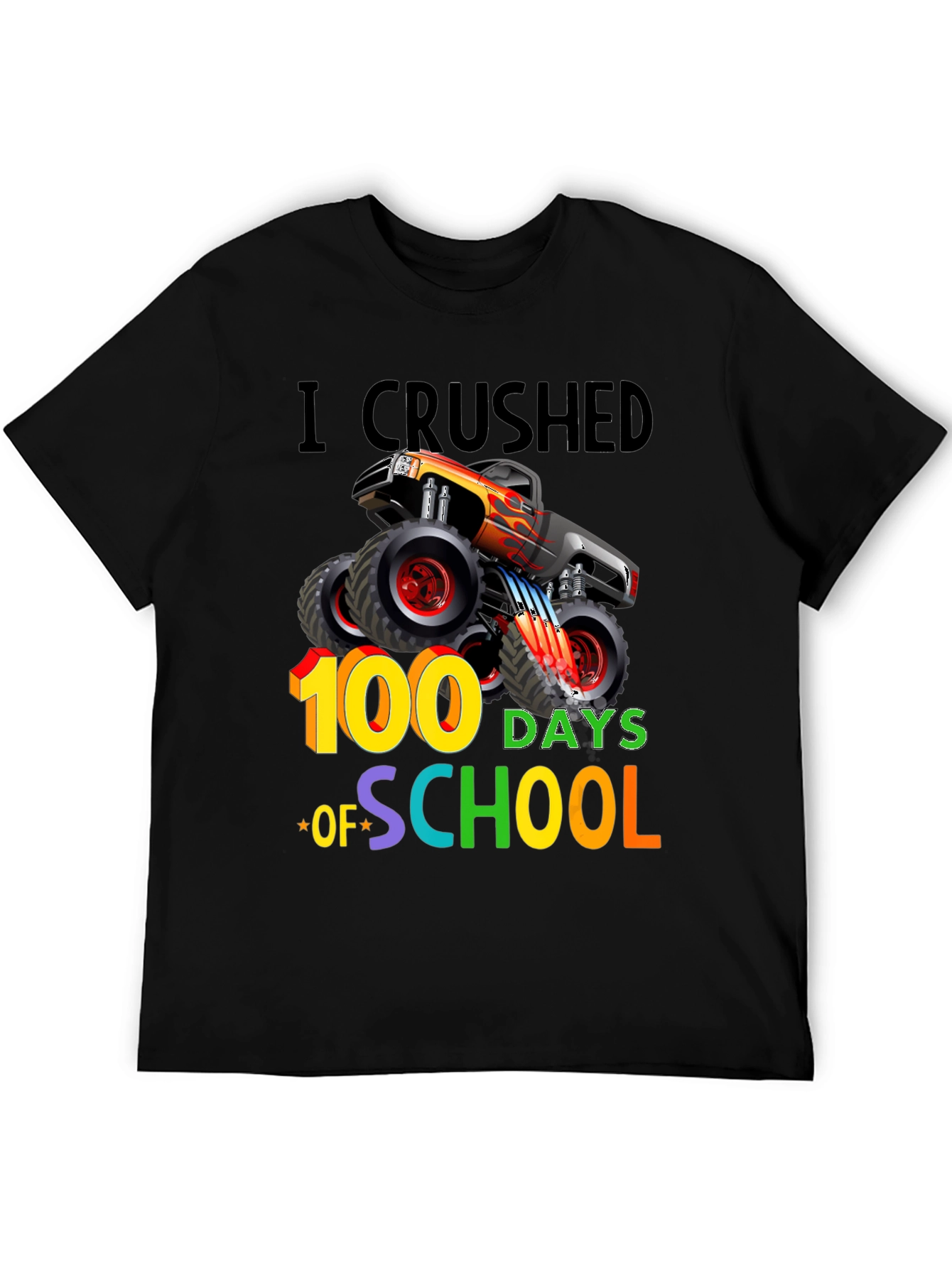 100 Days of School Monster Truck Graphic Tee