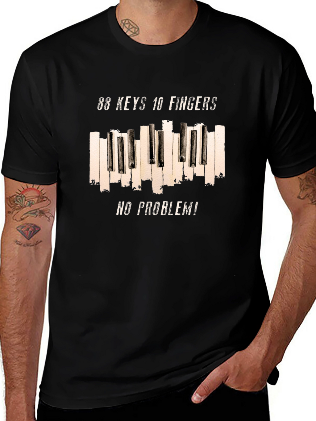 88 Keys 10 Fingers No Problem T-Shirt
