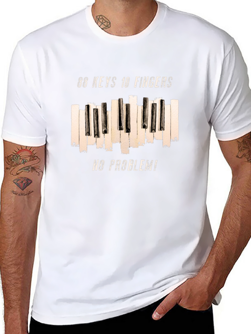 88 Keys 10 Fingers No Problem T-Shirt