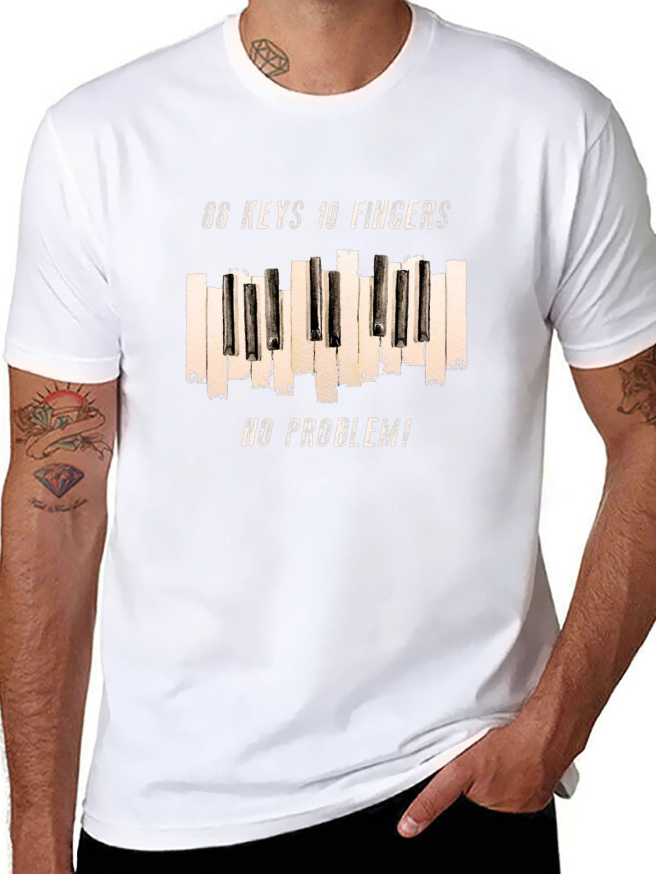 88 Keys 10 Fingers No Problem T-Shirt