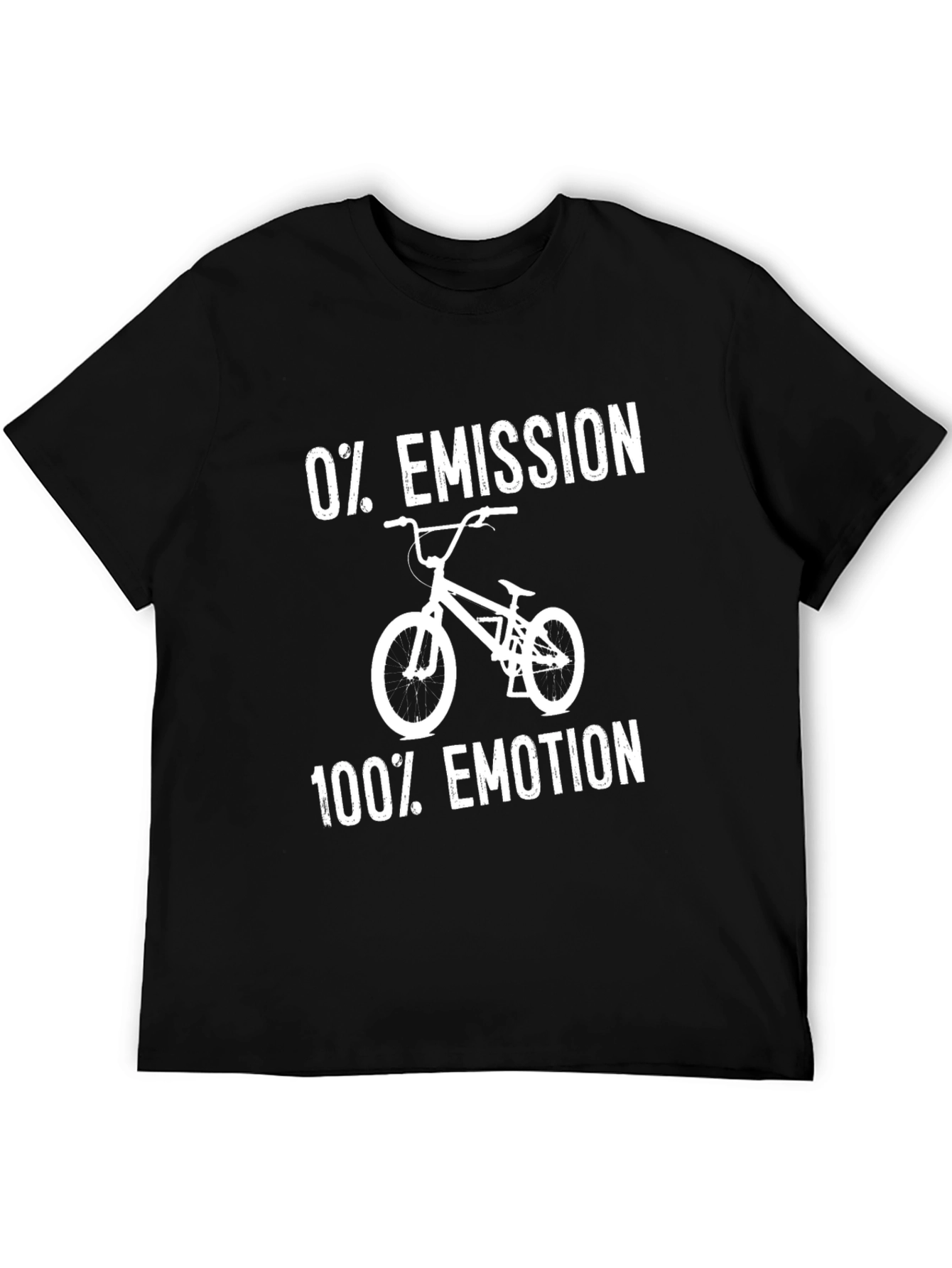 0% Emission 100% Emotion Black T-Shirt - Bicycle