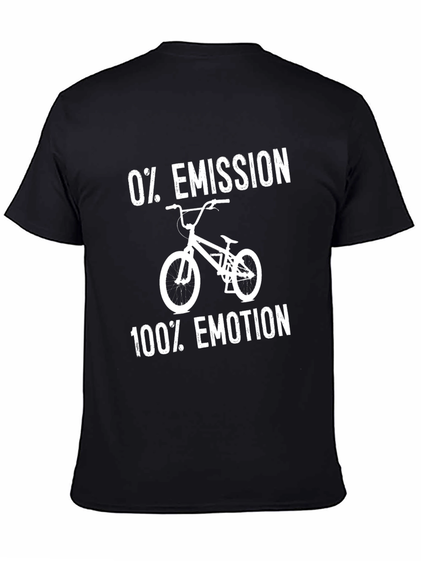 0% Emission 100% Emotion Black T-Shirt - Bicycle