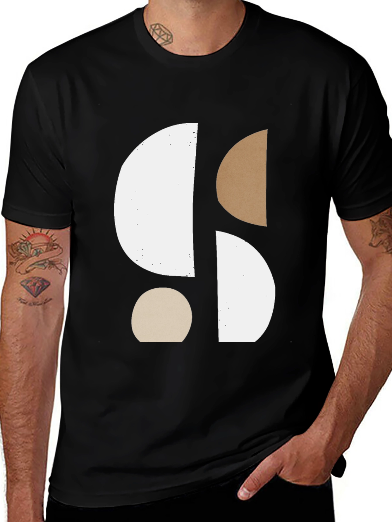 Abstract Geometric Graphic Print Mens T-Shirt