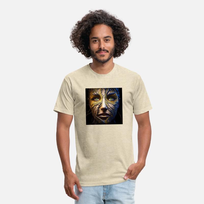 A close up of a person with a painted face