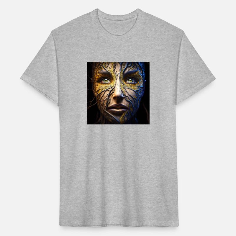 A close up of a person with a painted face