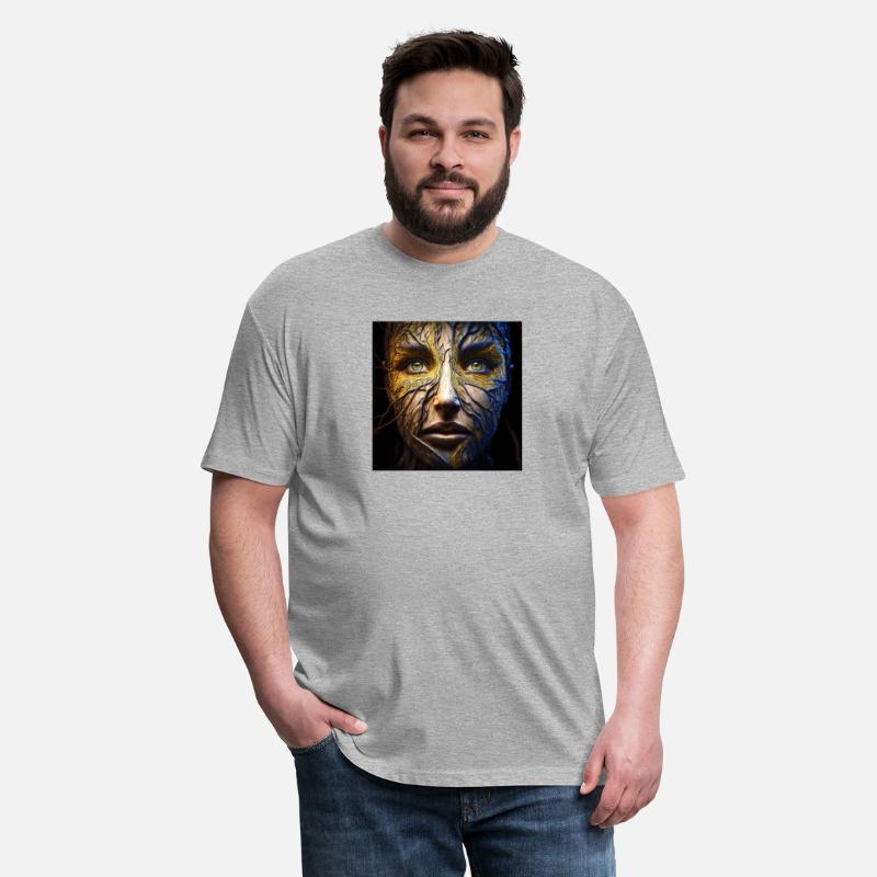 A close up of a person with a painted face