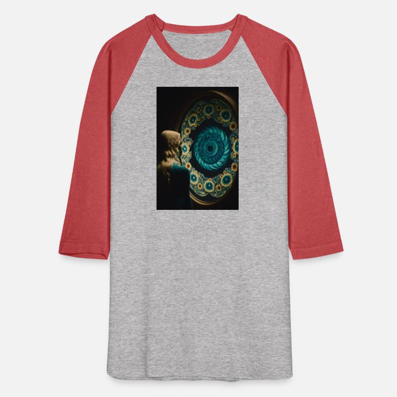 A woman looking at a painting in a dark room