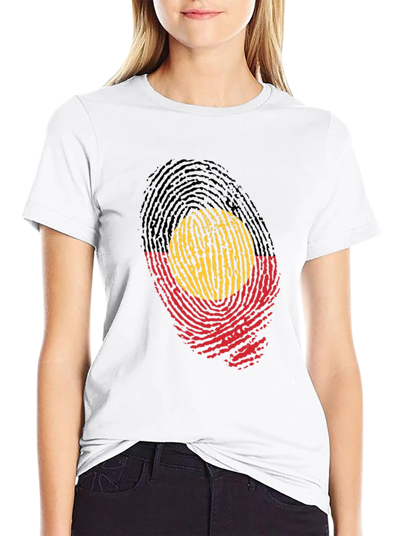 Aboriginal Flag Fingerprint T-Shirt