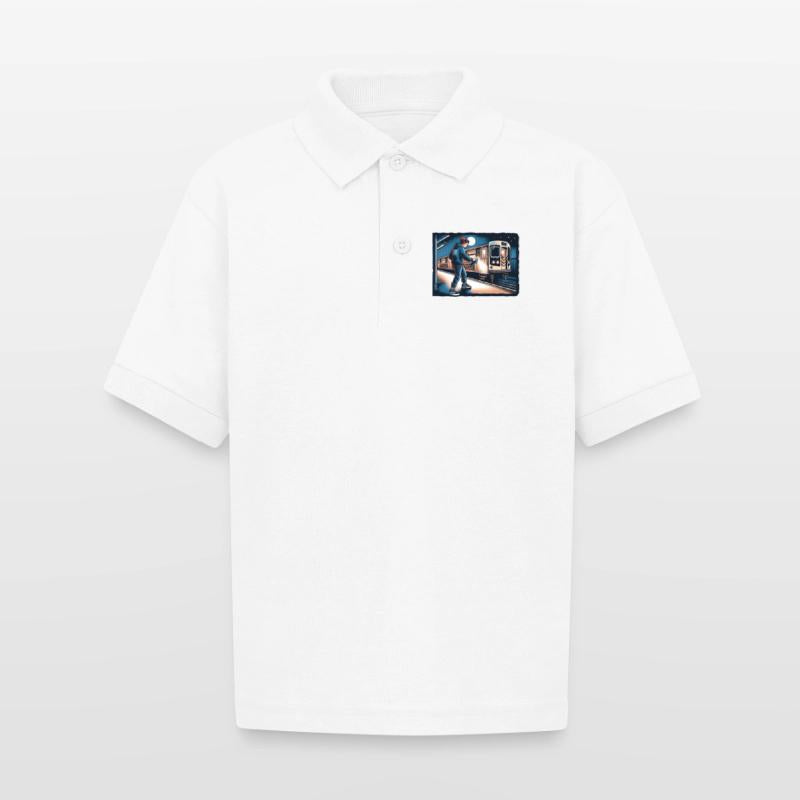 AI Teen in Outdoor Subway Layup at Station