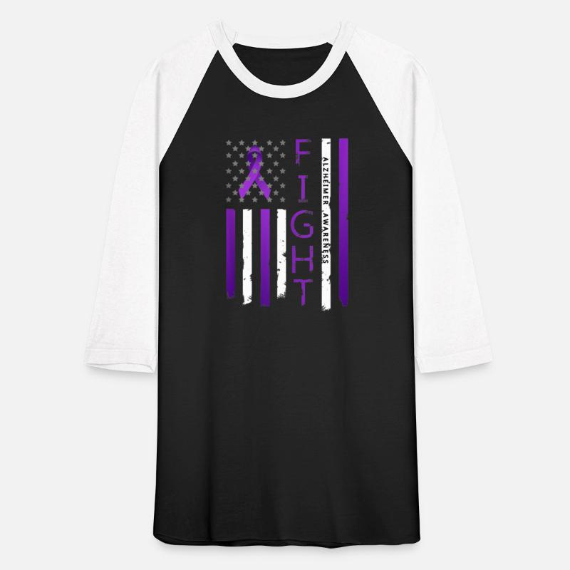 Alzheimer Awareness Ribbon American Flag Shirt