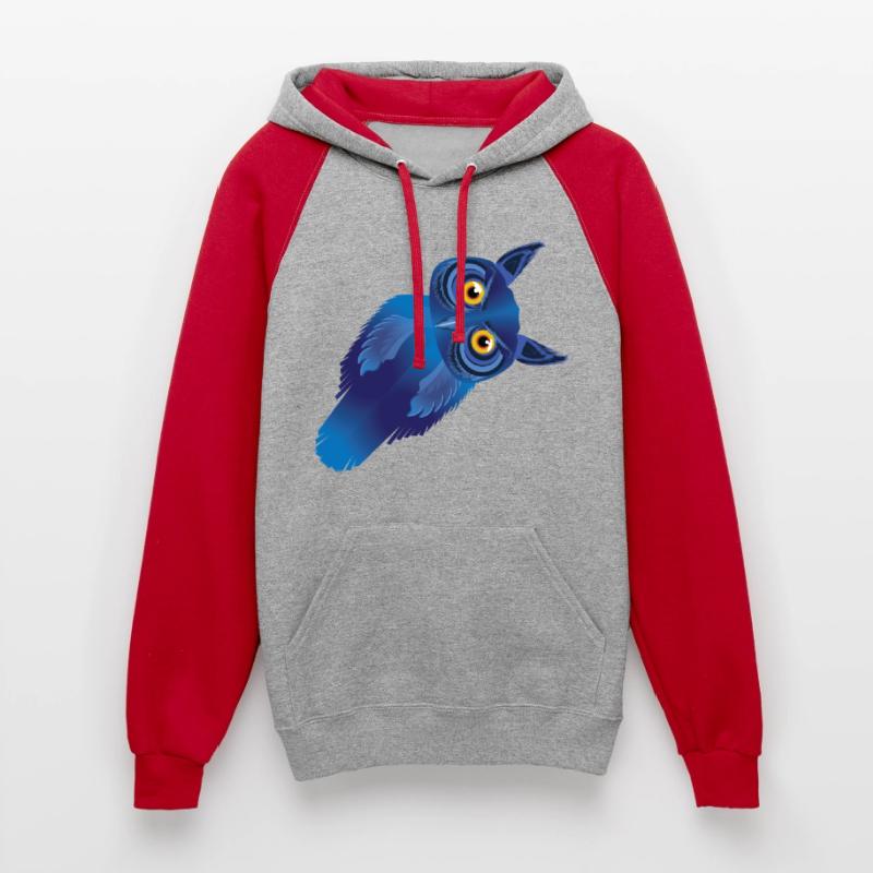 Amazing owl with a bowed head