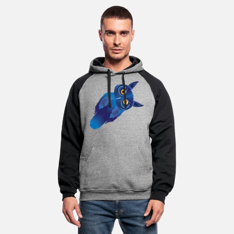 Amazing owl with a bowed head