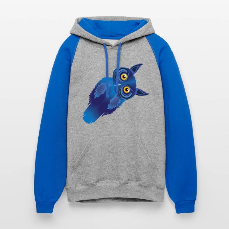 Amazing owl with a bowed head