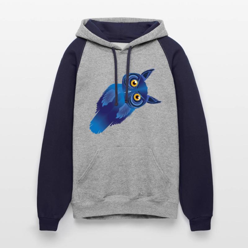 Amazing owl with a bowed head