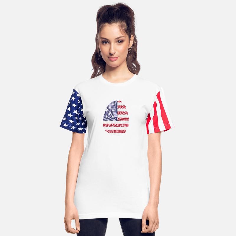 American fingerprint usa flag