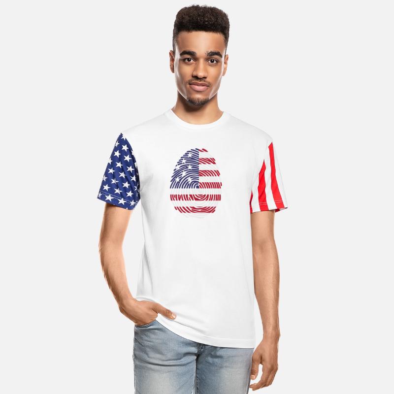 American fingerprint usa flag