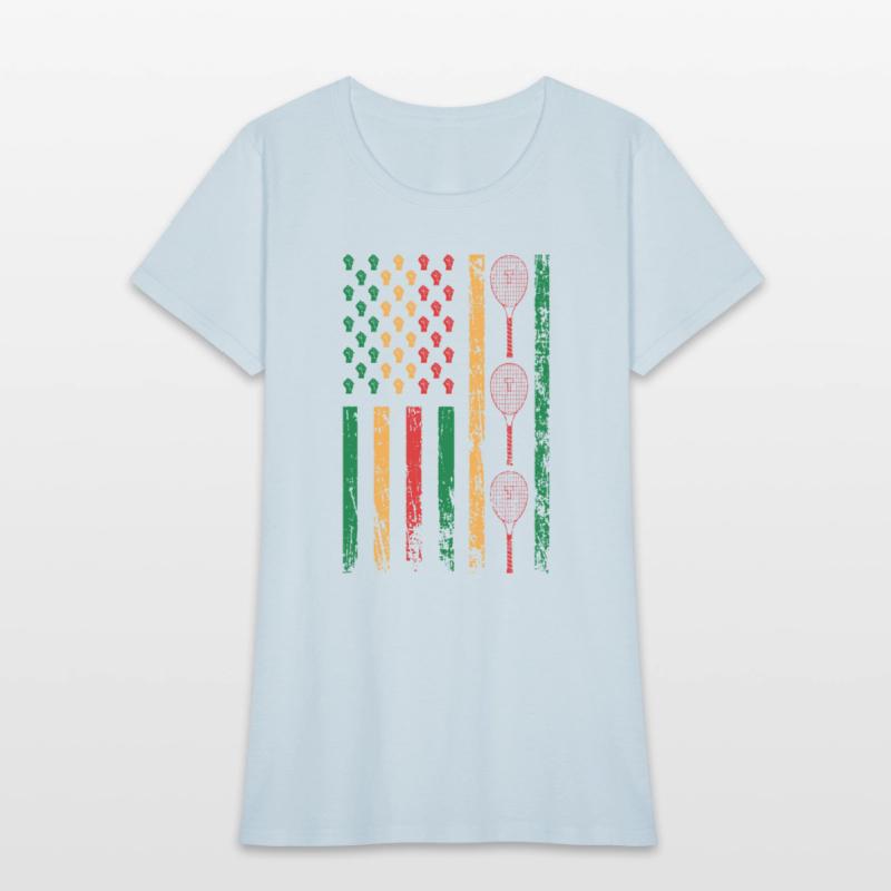 American Sports Flag Melanated Tennis Racket