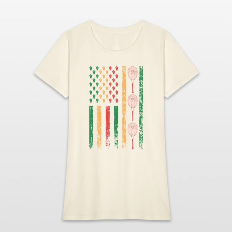 American Sports Flag Melanated Tennis Racket