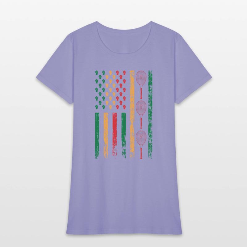 American Sports Flag Melanated Tennis Racket