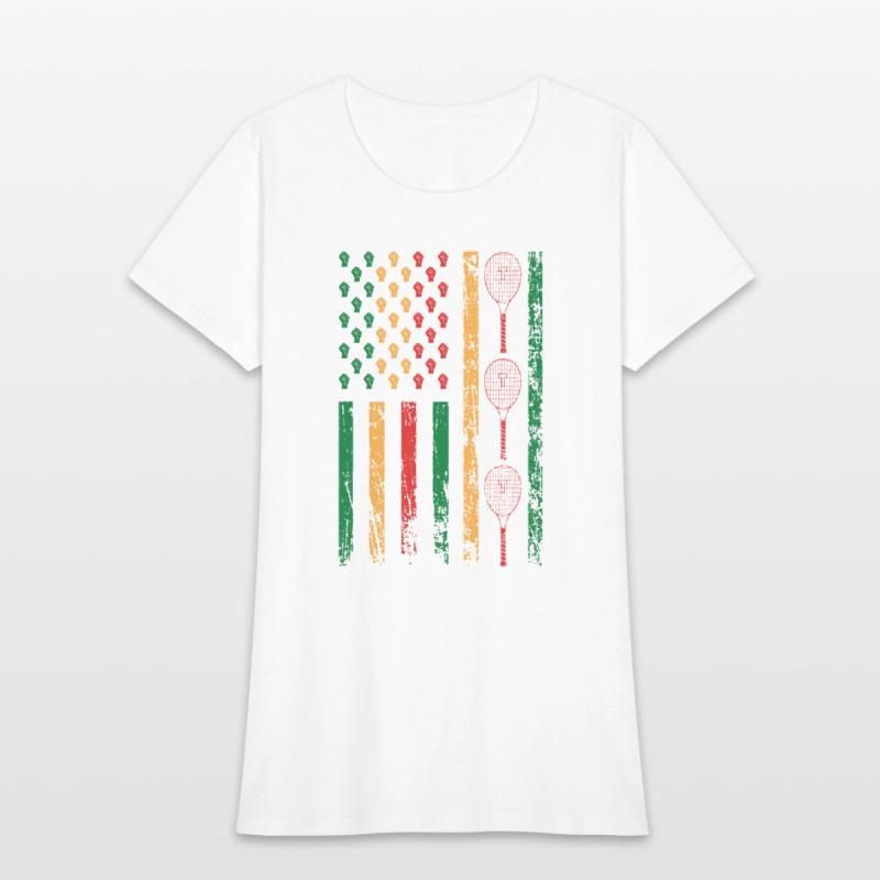 American Sports Flag Melanated Tennis Racket