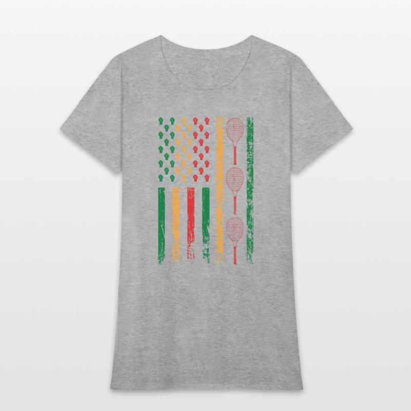 American Sports Flag Melanated Tennis Racket