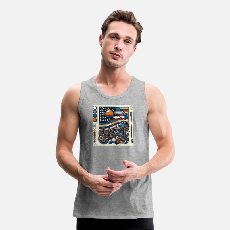 Astronaut and Mountain Adventure Illustration