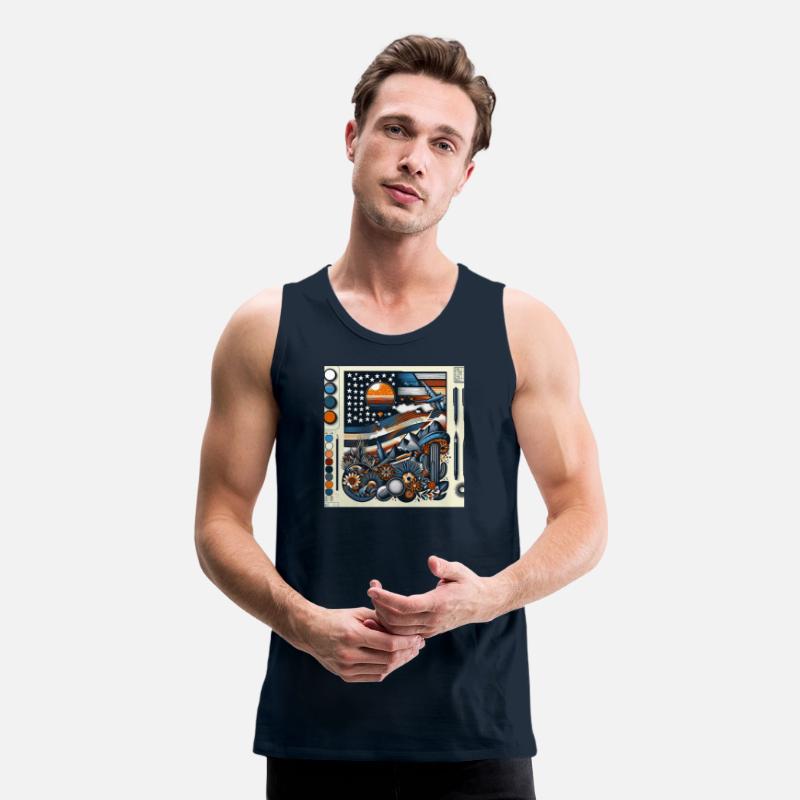 Astronaut and Mountain Adventure Illustration