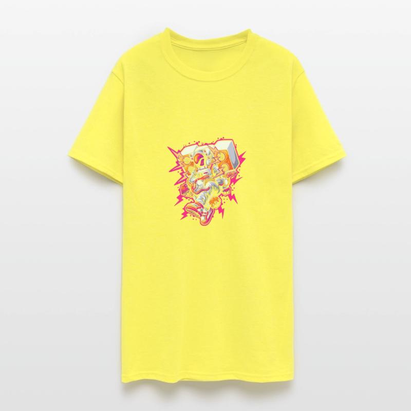 Astronaut Rock & roll playing guitar in space