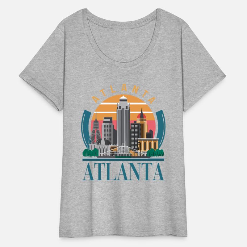 Atlanta Skyline Silhouette Sunset Cityscape