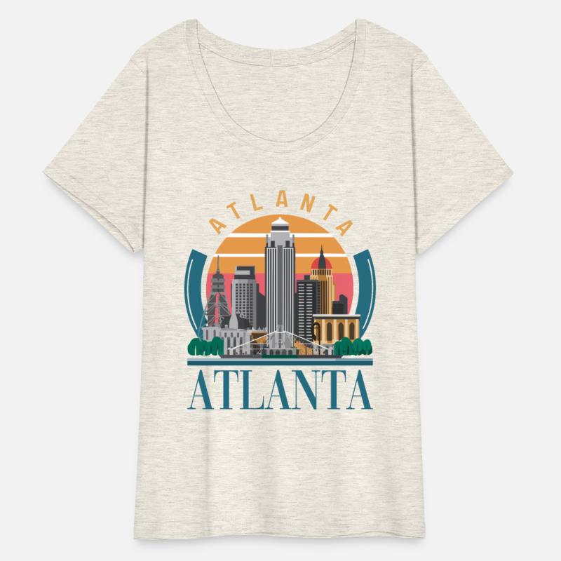 Atlanta Skyline Silhouette Sunset Cityscape