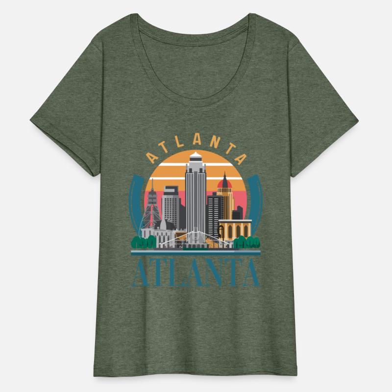 Atlanta Skyline Silhouette Sunset Cityscape