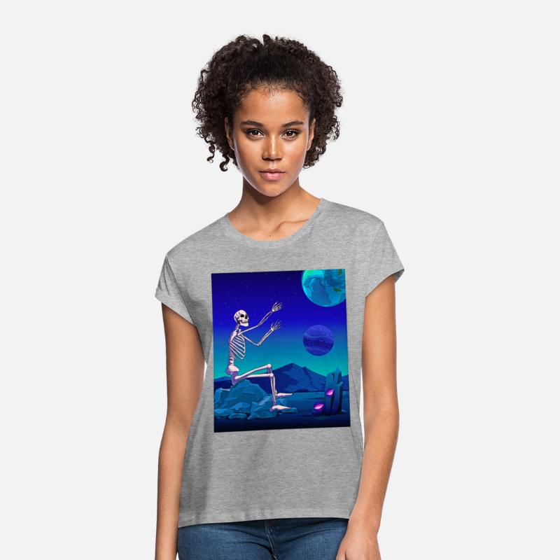 Atom Punk Aesthetic Vaporwave Skeleton