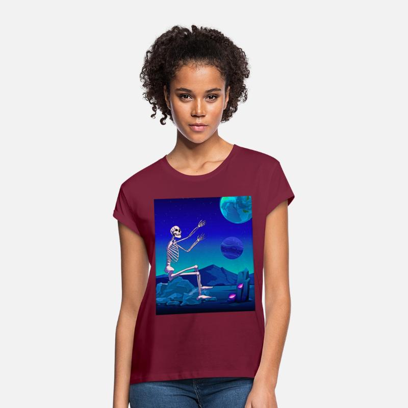 Atom Punk Aesthetic Vaporwave Skeleton