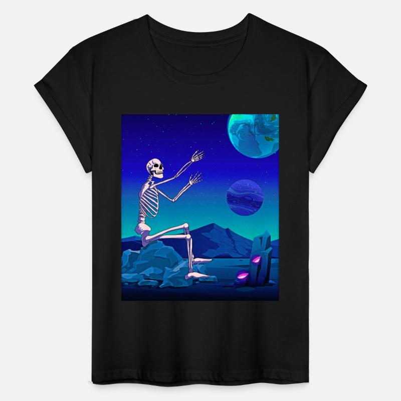 Atom Punk Aesthetic Vaporwave Skeleton