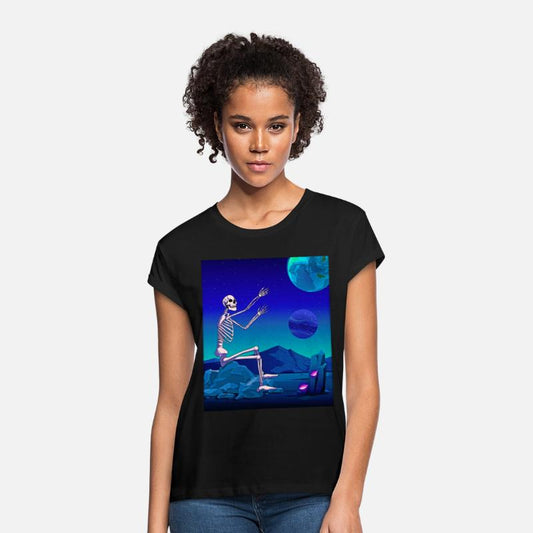 Atom Punk Aesthetic Vaporwave Skeleton