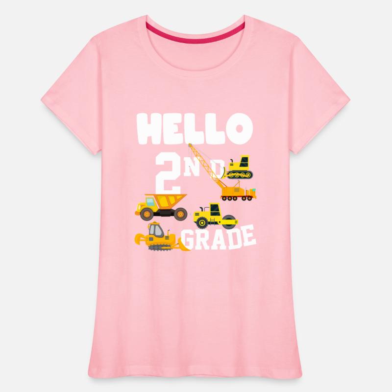 Back To School 2nd Grade Boys Construction Trucks