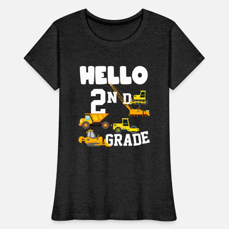 Back To School 2nd Grade Boys Construction Trucks