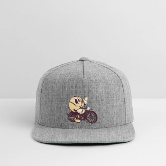 baseball cartoon riding a big motorcycle