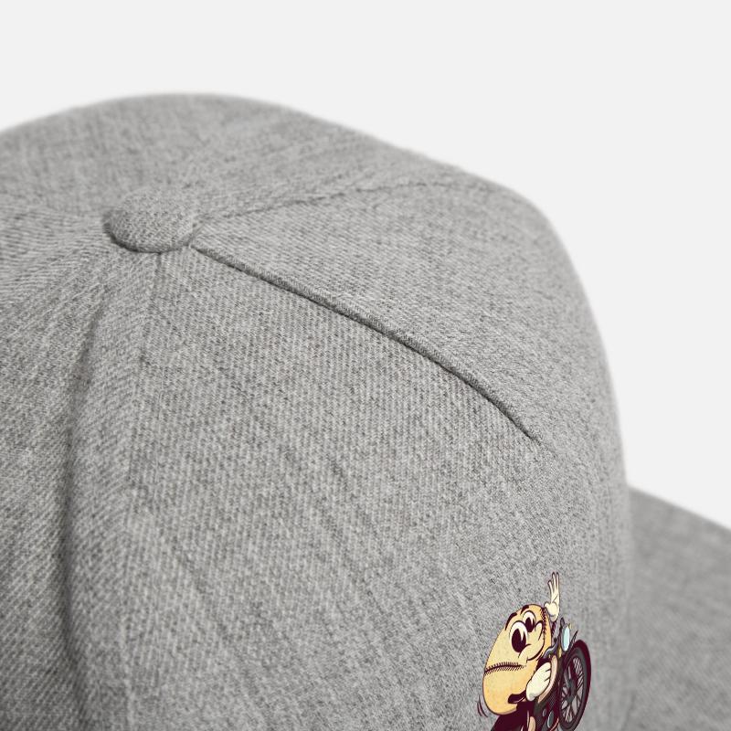 baseball cartoon riding a big motorcycle