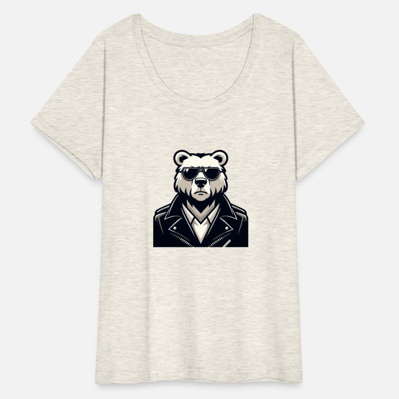 Bear with Leather Jacket and Dark Sunglasses