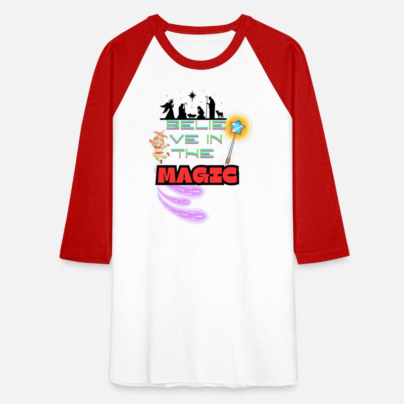 Believe in the magic retro light effect red