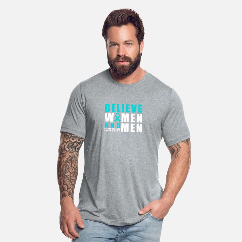 Belive Women & Men Sexual Assault Awareness Ribbon