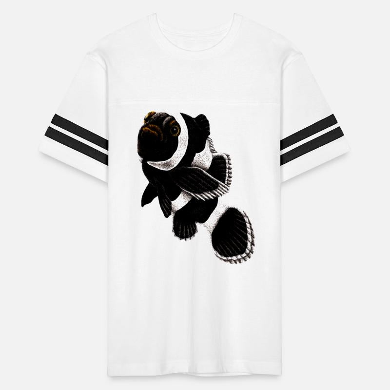 Black ocellaris clownfish illustration