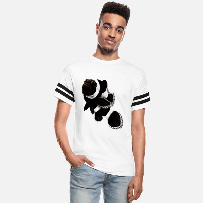 Black ocellaris clownfish illustration